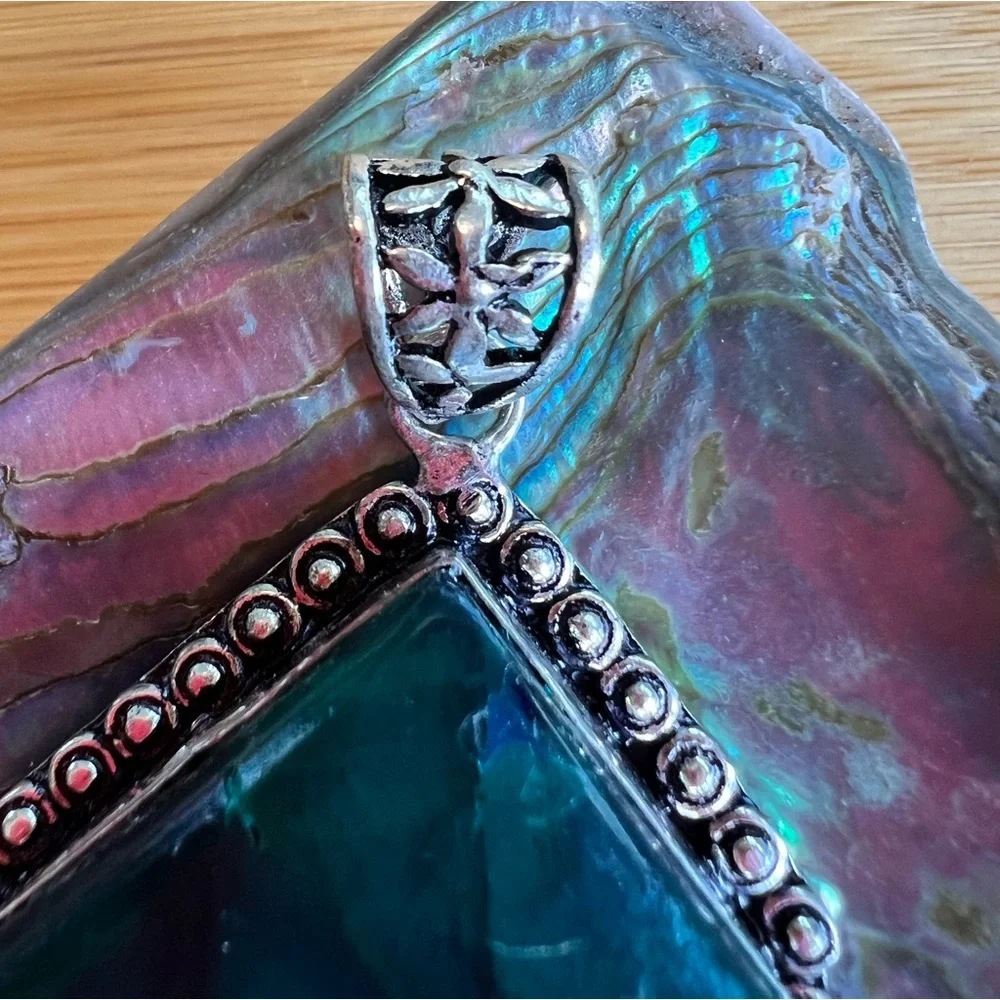 Green Labradorite Silver Pendant - Picture 6 of 9